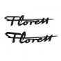 Florett Stickers Zwart 120MM 2 Stuks 