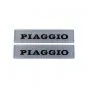 Emblemenset 3D Piaggio 115X27MM Zilver