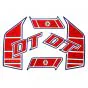 Tankstickerset Yamaha DT Remake Rood/Blauw