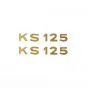 Stickerset Tekst Zundapp KS125 Goud