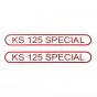 Stickerset Tank Zundapp KS125 Special Rood