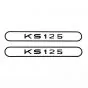 Stickerset Tank Zundapp KS125 Zwart