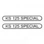Stickerset Tank Zundapp KS125 Special Zwart