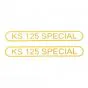 Stickerset Tank Zundapp KS125 Special Geel