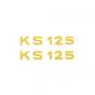 Stickerset Tekst Zundapp KS125 Geel