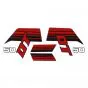 Stickerset Yamaha DT50 Rood/Zwart 1981