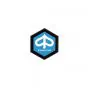 Sticker Piaggio Logo Zeskant Klein 22MM 
