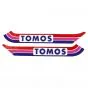 Stickerset Tank Tomos A3 Rood/Paars