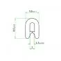 Afwerkrand Grijs 5X8MM Per meter