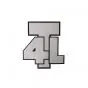 Sticker Frame Tomos 4L Zilver/Zwart Per Stuk