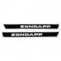 Tankstickerset Zundapp Wit omlijnd - 42.5CM