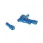 Vlakstekkerhuls Geisoleerd Blauw  6.3MM A-Kwaliteit