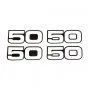 Stickerset 50-50 Zwart/Wit Yamaha