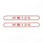 Stickerset Tank Zundapp KS125 Rood