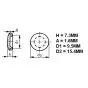 Afdichtrubber Zwart 9.5 X 15.4MM