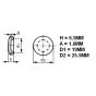 Afdichtrubber Zwart 19.0 X 25.5MM