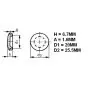 Afdichtrubber Zwart 20.0 X 25.5MM