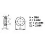 Afdichtrubber Zwart 25.4 X 32.0MM