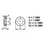 Afdichtrubber Zwart 31.5 X 38.2MM