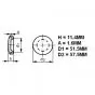 Afdichtrubber Zwart 51.5 X 57.5MM