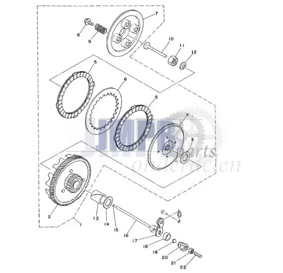 Koppeling Yamaha FS1 DX